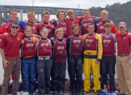 The Boston College Sailing Team has won the 2009 ICSA/APS Team Race National Championship, successfully defending the title won a year ago on Rhode Island&rsquo;s Narragansett Bay, marking the third collegiate sailing national title the Eagles have won in school history.