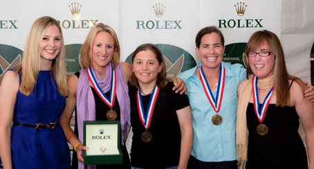 Anna Tunnicliffe (Plantation, Fla.) and her team of Molly O'Bryan Vandemoer (Redwood City, Calif.), Liz Bower (Rochester, N.Y.) and Debbie Capozzi (Bayport, N.Y.) have won US SAILING's 2009 Rolex International Women's Keelboat Championship. 