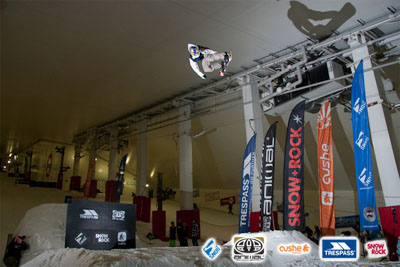 First Indoor British Snow Tour event of the season, The British Big Air Championships got underway at Milton Keynes SNO!zone on Saturday 19th September. Over 110 snowboarders and freeskiers took to the slope to hit the all snow kicker, which was tagged the biggest indoor jump ever created, measuring a whopping 14m from the lip of the jump to the knuckle First Indoor British Snow Tour event of the season, The British Big Air Championships got underway at Milton Keynes SNO!zone on Saturday 19th September. Over 110 snowboarders and freeskiers took to the slope to hit the all snow kicker, which was tagged the biggest indoor jump ever created, measuring a whopping 14m from the lip of the jump to the knuckle