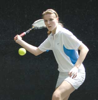 Claire Vigrass from Inworth goes into sporting record books - at Real Tennis AND rackets Claire Vigrass from Inworth goes into sporting record books - at Real Tennis AND rackets