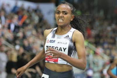 Women sport news - Tsegay breaks world indoor 1500m record in Lievin with 3:53.09
